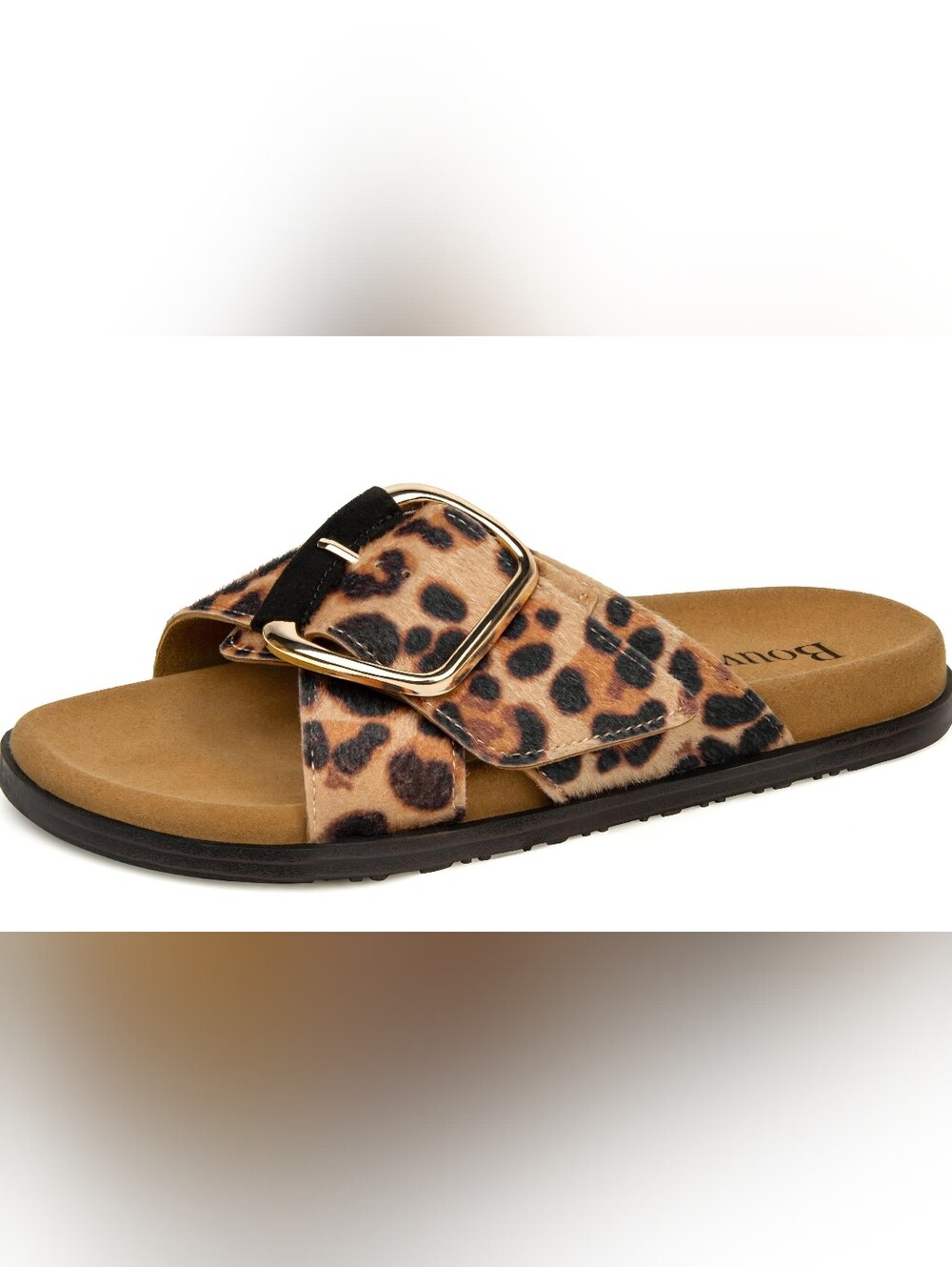 Trendy Leopard Print Double Strap Slide Sandals Size 9 NWT - Picture 4 of 6